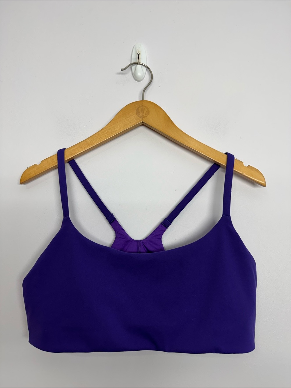 196: Lululemon Wunder Train Strappy Racer Bra A/B Cup Petrol Purple Size 14